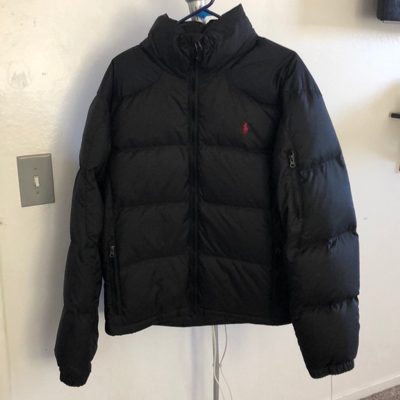 Black ralph lauren puffer jacket mens Clearance